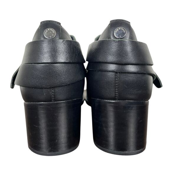 Rag & Bone Harley Boots Black Leather US Women’s 8 Low Top Chic Ankle Bootie - Picture 2 of 10